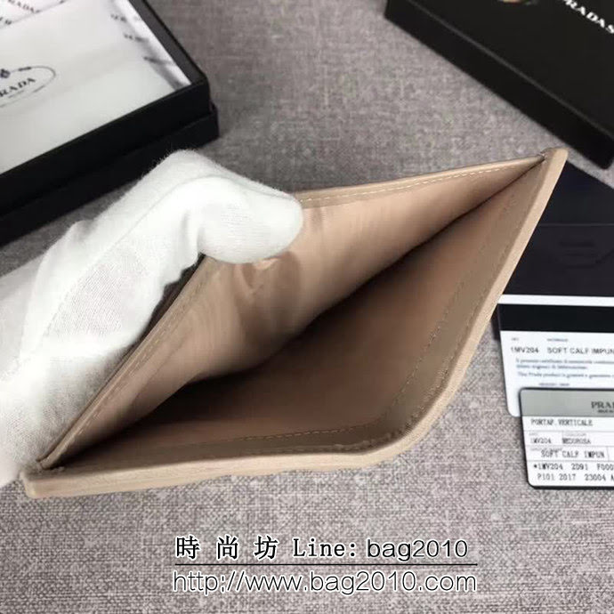 PRADA普拉達 專櫃最新爆款 頂級原單納帕牛皮 女士短夾 1MV204 DD1714